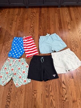 Mixed Boys' Swim Shorts Bundle - Black, Light Aqua,  3 Patterned